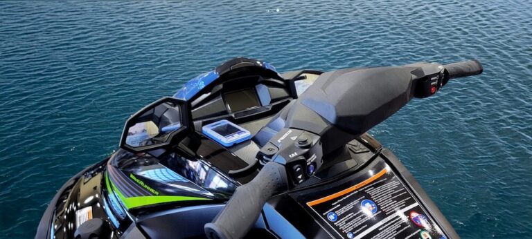 a picture showcasing WAIV's gps tracker installed on a jet ski