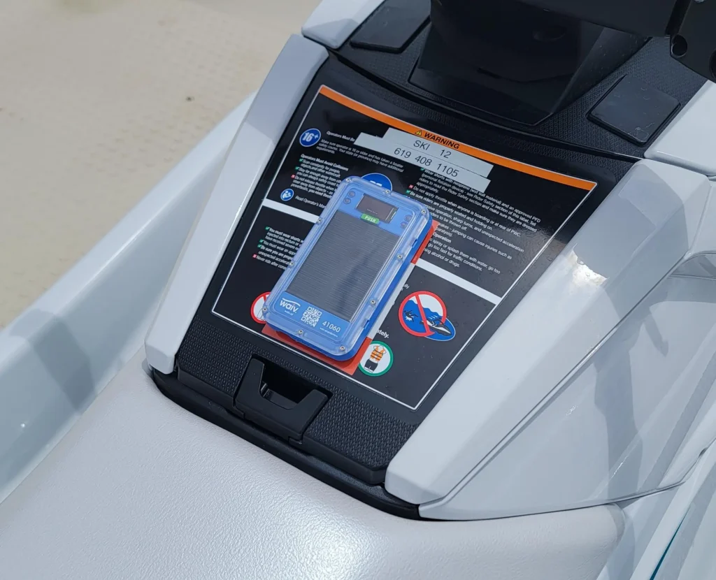 WAIV GPS tracker installed on jet ski