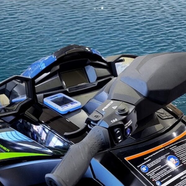a picture showcasing WAIV's gps tracker installed on a jet ski