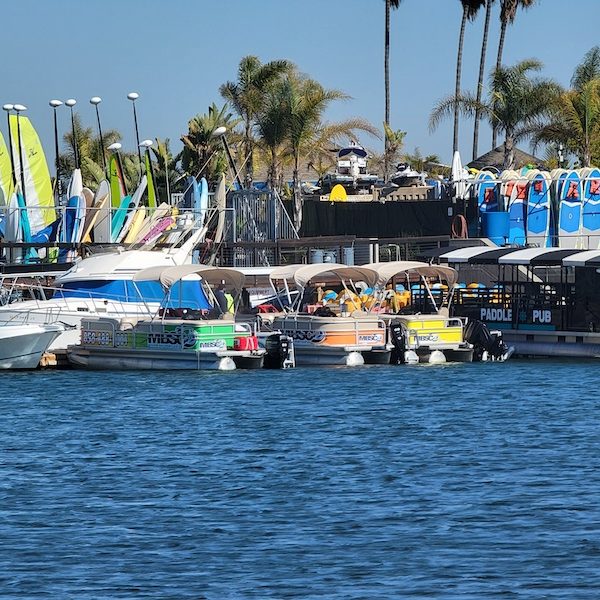 an image featuring pontoon boats